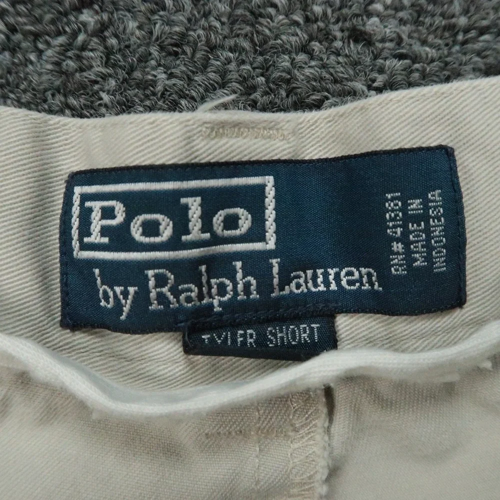 Polo Ralph Lauren Shorts Mens 36 Khaki Tan Tyler Chino Double Two Pleat VTG